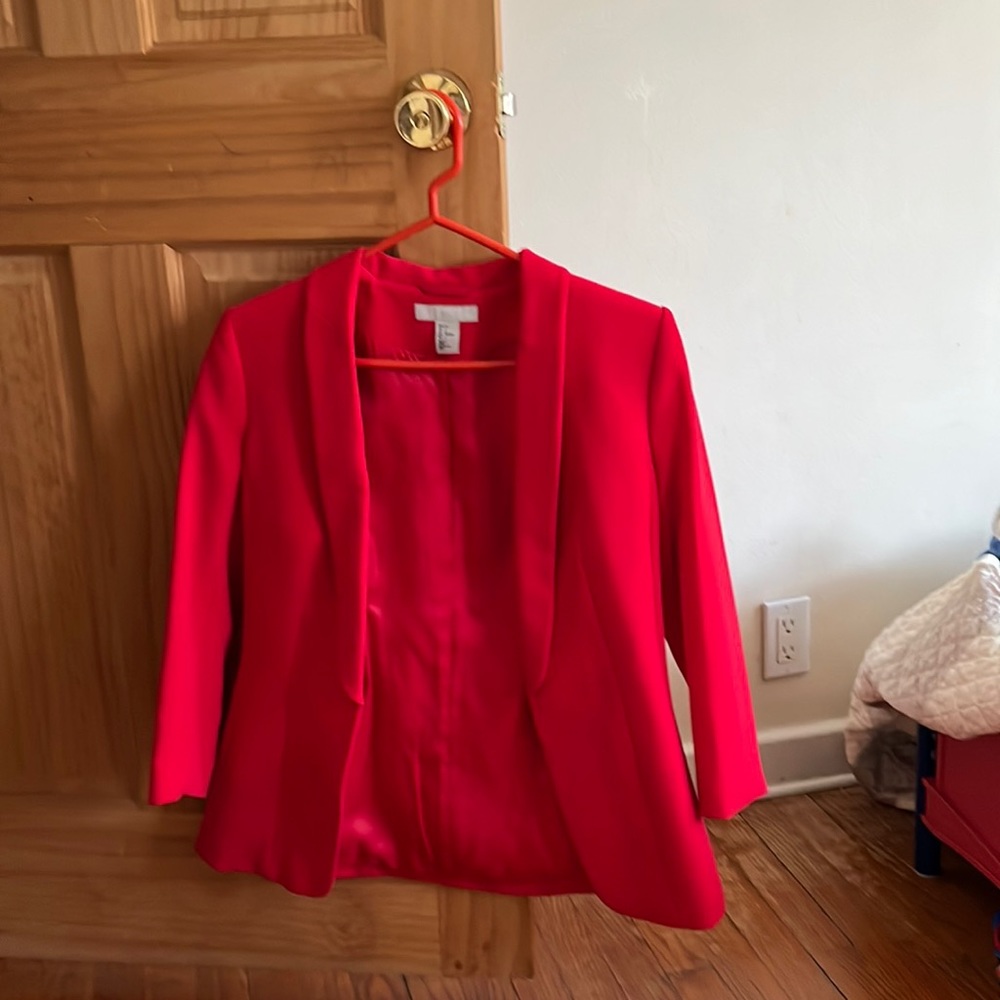 Great condition H and M size 6 red blazer